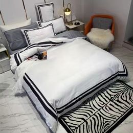 -Queen-Size-Bettwäsche-Sets maschinenwaschbar komfortable Baumwolle Bettbezug-Kissenbezug-Blatt europäischer Stil Bettdecken