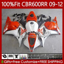 OEM Bodywork For HONDA CBR600 CBR 600 F5 RR CC 2009-2012 Body 69No.144 CBR 600RR 600F5 2009 2010 2011 2012 600CC CBR600RR 09 10 11 12 Injection mold Fairing Orange White