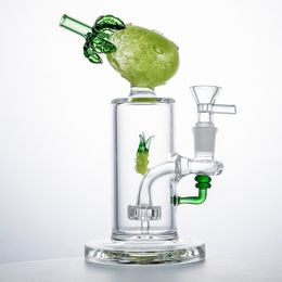 2021 Pineapple Hookahs Bongs Blue Yellow Green Red Orange Mini Glass Bong Fruit Style Waterpipe Inverted Showerhead Perc Percolator Oil Rig