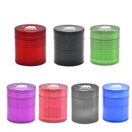 Polar Bear Pattern Herb Grinders 40 50 55 63mm OD Smoking Accessories Aluminium Alloy 4 Layers Tobacco Crusher Hand Herb Grinder GR324