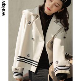 MISHOW Winter Wool Coats For Women Streetwear Fashion Long Sleeve Outdoor Overcoats Female Jackets MX20D9757 201218