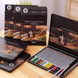 72 Colors/set Deli Art Coloured Pencil Set for Painting Professional Wooden Watercolour Design Graffiti Stationery Supplies 201102