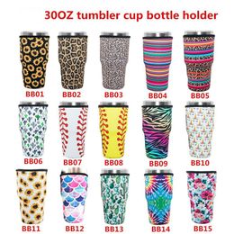 30oz Tumbler Sleeve 15 Styles Neoprene Cup Cover With Carrying Handle Keep Cool Anti-Freeze Bag