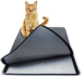 3 Size Colours Large Double Layer Cat Litter Mat Trapper EVA Waterproof Pad 3D Honeycomb Pet Litter Catcher Mat