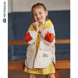 Mini bala Girls coat 2020 spring windbreaker trendy children's fashionable foreign style long children clothing LJ201120