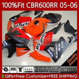 OEM Fairings For HONDA CBR600F5 race orange CBR 600 RR F5 CC 2005 2006 Body 72No.163 CBR 600F5 600CC 600RR 05-06 CBR-600 CBR600 RR CBR600RR 05 06 Injection Mould Bodywork