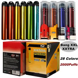 -Bang xxl xxtra 2000puffs jetable vape stylo e cigarettes kits de démarrage cartouches 28 couleurs en vape de stock 800mAh