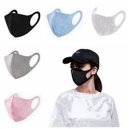 Anti Dust Face Mouth Cover PM2.5 Mask Respirator Dustproof Anti-bacterial Washable Reusable Ice Silk Cotton Masks Adult Child Mask 500pcs
