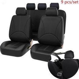 Car Seat Covers Universal PU Leather Full Set High Quality Back Bucket Cover Auto Interior Protector Cover1