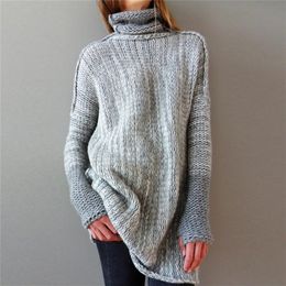 Women's fashion loose plus size sweaters turtlenecks sueter mujer winter clothes women pullovers knitted sweater 201031