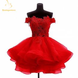 New Mini A-Line Short Homecoming Dresses 2019 With Organza Appliques Prom Party Dresses Graduation Dress QA1110