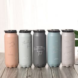 500ML Thermos Mugs For Coffee Stainless Steel Insulated Thermal Cup Hot Thermo Water Bottle 201029