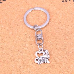 Fashion Keychain 17*16mm cheer love cheerleading Pendants DIY Jewelry Car Key Chain Ring Holder Souvenir For Gift