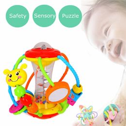 Early Educational baby toys 0-12 month Puzzle Hand catching Activity Ball Rattles toys for kid girls boys children Hand Bell toy 201224