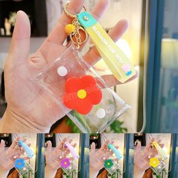 Transparent Coin Purse Key Ring Case Earphone Lipstick Jewellery Storage Bag PVC Cartoon Clear Bag Pouch