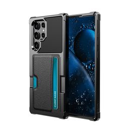 For Samsung Galaxy S22 Ultra Cases Shockproof Leather Magnetic Card Holder Wallet Case Fo Galaxy Note 20 S23 S20 Note10 Plus S10 S21 A54 A14 kickstand cover