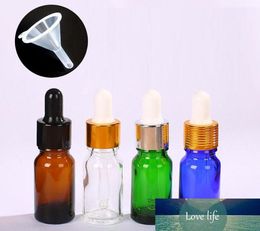 5 10 15ml 20 30 50 100ml Clear Green Dropper Bottle with Gold Lid Cap Essential Oil Glass Bottle Frosted Green Custom for Free