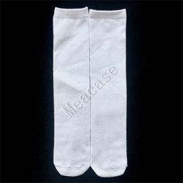 Sublimation White Socks Thermal Transfer White Blank Double-sided Printed Stockings 15cm 20cm 24cm 30cm 40cm Unisex Sports Customized Sock F102305