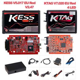 KESS Diagnostic Tools V2.53 V5.017 EU Red PCB Titanium KTAG V2.25 V7.020 BDM ECU OBD2 AutoTruck Programmer Kit