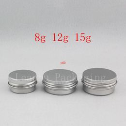 8g 12g 15g Small Empty Balm Aluminum Container Mini Travel Size Metal Cosmetic Jar Sample Skin Care Cream Bottle Solid Perfumehigh qualtity