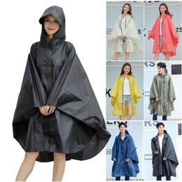 Fashion Big Cap Hooded Women trench Raincoat Outdoor waterproof Long Impermeable Rain Poncho Cloak for Hiking Climbing cycling Y200324