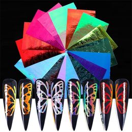 Gradients Fashion Nail Sticker Butterfly Flame Type Pattern Multi Colour Lady Manicures Decor Decals Nails Art Decoration New 4 9lf L2