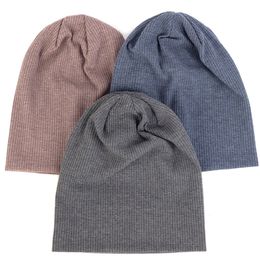 Charm Wood Unisex Soft Warm Ribbed Beanie Winter Autumn Skull Cap Men Women Knitted Baggy Hat Popular Boy Girls Hip Hop Hats Y201024