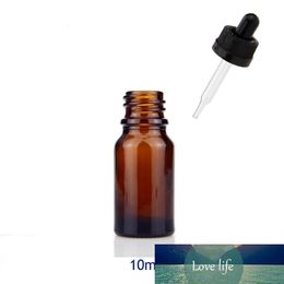 New 10ml Amber Glass Essential oil Bottle with childproof cap and tip dropper Eye Dropper Oil Drops Aromatherapy Packing Bottles