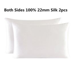 22 momme Silk Zipper Pillowcase 2 pcs 100% Nature Mulberry Silk Multicolor Many Sizes Can Customize The Sizecan customize 201212