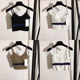 Women Sling Vests Luxury Tanks Fashion Letter Print Women Sport Vest Seasons Breathable Cotton Brand Tops