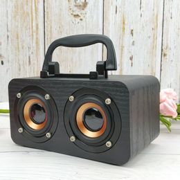 2020 FT-4002 wooden bluetooth speaker Retro Subwoofer Portable Mini Wireless Speaker Support TF Card USB Stick FM Radio