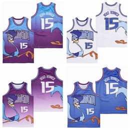 Men Movie 15 Road Runner Basketball Jersey Hip Hop Team Colour Blue White Purple For Sport Fans Breathable HipHop Stitched Pure Cotton Uniform Top Quality