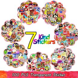 100PCS Random Hot Graffiti Anime Rock Retro Funny Stickers Adolescent Child Vinyl Applique Gift DIY Notebook Guitar Luggage Skate Stickers