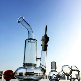 Bent Style Tornado Perc Glass Bong Lifebuoy Base Cyclone Percolator Glass Water Pipes 18mm Oil Dab Rigs Hookah With Bowl