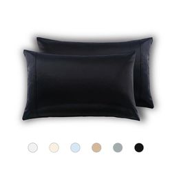 2pcs Silkly Soft Mulberry Plain Pillowcase Cover Washed silk Square Pillow Cover Easy to Wash standard queen king multicolor 201212
