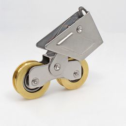 868/2000-type sliding door window plastic steel pulley concave wheel muted double brass single roller hardware