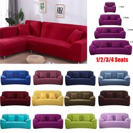 couch cover 22 colors Sofa Cover l shaped Modern Elastic Sofa Cover Printing sofa covers for living room LJ201216