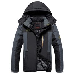 Plus Size 8XL 9XL Winter Fleece Military Down Jacket Coat Men Windproof Waterproof Outwear Down Parkas Windbreaker Army Raincoat 201126