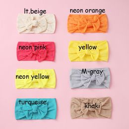 Top Selling Newborn Kids Handmade Nylon Headbands,Knotted Hair Bow Headband,Children Girls Headwear Hair Accessories 30pc/lot LJ200903