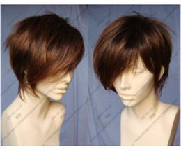 New Fashion Short Light Brown Man Wig Hair