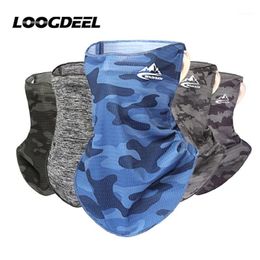 Cycling Caps & Masks LOOGDEEL Ice Silk Sunscreen Headgear Hanging Ear Bandana Comfortable Quick-drying Skin-friendly Outdoor Sport Headwear