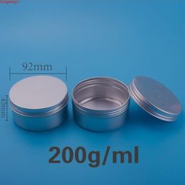 200ml Cream Jars Nail Art Makeup Lip Gloss Tins Cans Portable Travel Containers High Quality Metal Aluminum Round Box 15pcs/lotgood quantity