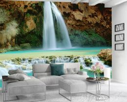 3d Wallpaper walls Modern Mural 3d Wallpaper Dreamy Scenic Waterfall Romantic Landscape Decorative Silk 3d Mural Wallpaper