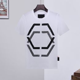 Men designer PP Skull Diamond t shirt Short sleeve Dollar Brown bear Brand tee O-Neck high Quality Skulls TShirt tees tops Phillip Plain 104