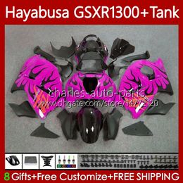 hayabusa green UK - Hayabusa For SUZUKI GSXR 1300CC GSXR-1300 1300 CC 02 03 04 05 06 07 Body 74No.272 GSX-R1300 GSX R1300 96-07 GSXR1300 96 1996 1997 1998 1999 2000 2001 Fairings Pink&flames