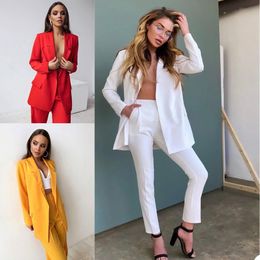 Spring Leisure Mother of the Bride Pants Suit Women Ladies Formal Evening Party Tuxedos Formal Work Wear For Wedding 2 pcs