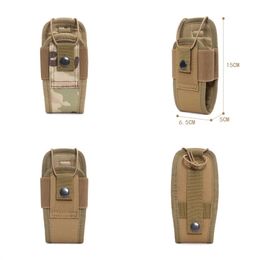 Walkie Talkie Bag Camouflage Tactics Accessories Cloth Bags Multi Function Outdoor Backwoods Camping Tools Package Equipment Sport 9yb N2