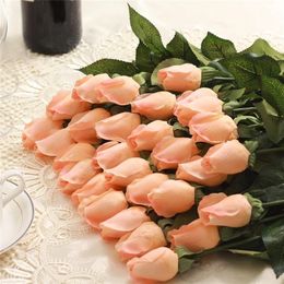 25pcs/lot Fresh Artificial Real Touch Rose Flowers Home Decorations for Wedding Party or Birthday 201222