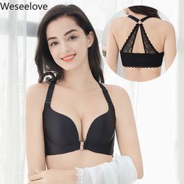 Weseelove New Hot Sale Bras Sexy Push Up Bra Without Underwire Soutien Gorge Incognito Slim Y Beauty Back Gather Underwear X28 201202