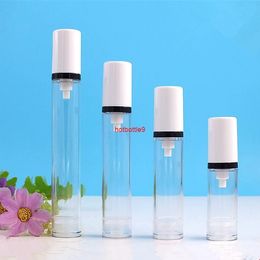 high qualtity5ml 10ml 12ml 15m Emptyl Portable transparent vacuum airless perfume bottle with Black Srpayer Refillable Clear